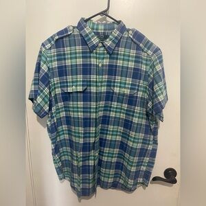 POLO Blue and Green Madras  XL Shirt
